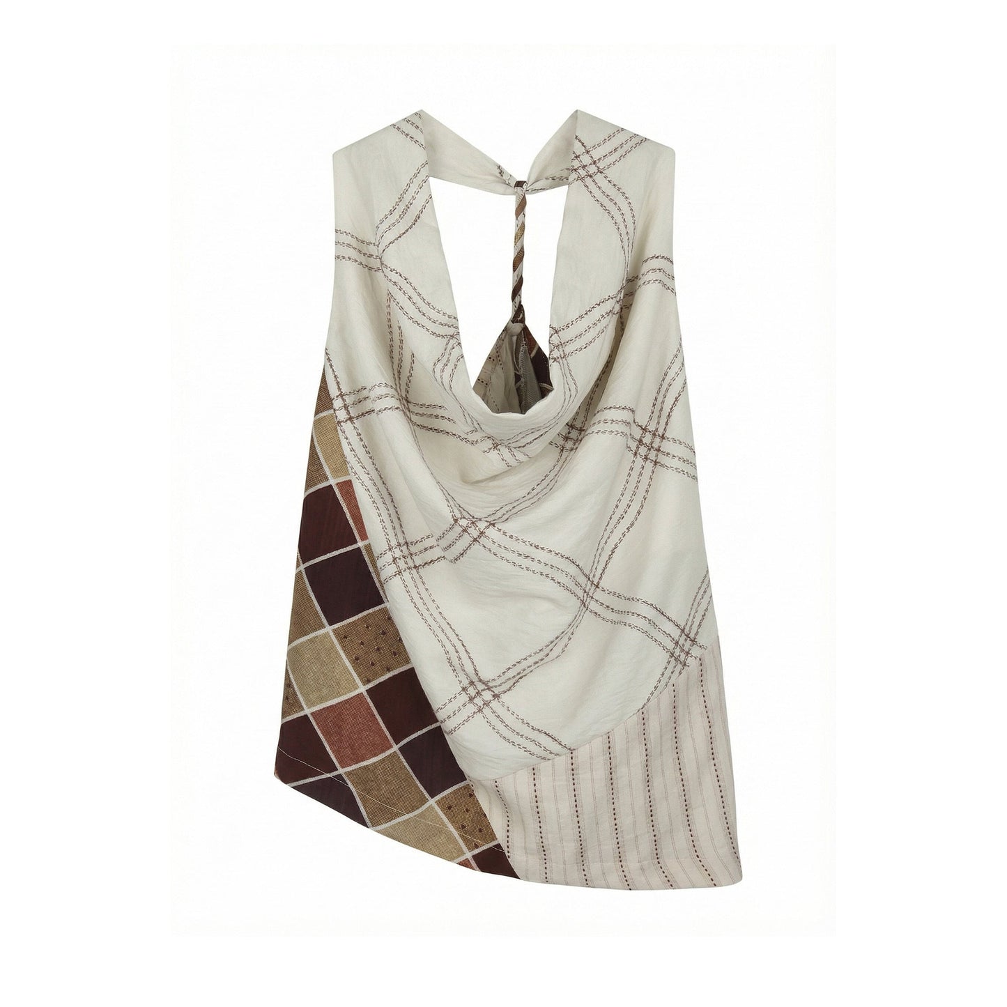 Women's Vacation Splicing Swing Neck Vest