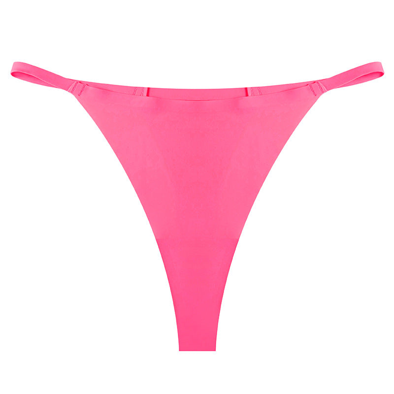 Sports One Piece T Pants Ice Silk Breathable Quick Drying Low Waist Traceless Sexy Strap Thong