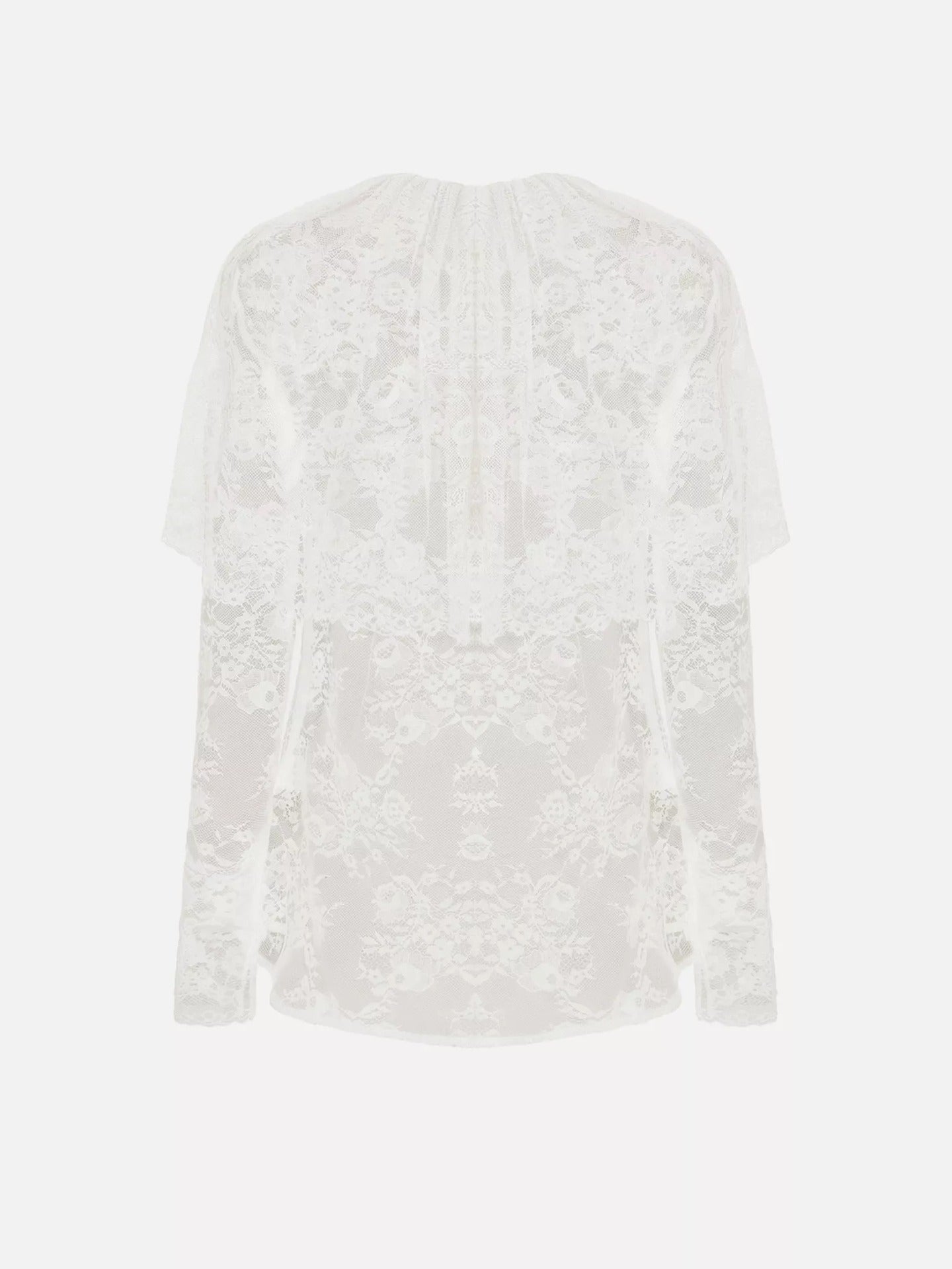 French niche lace patchwork cape shirt top small shirt long sleeves