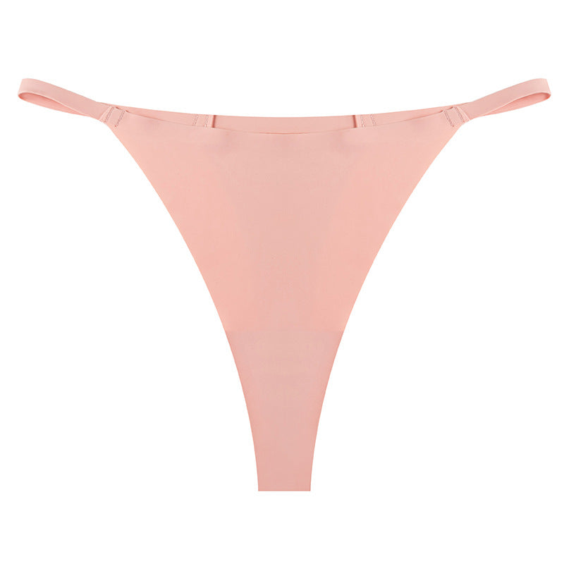 Sports One Piece T Pants Ice Silk Breathable Quick Drying Low Waist Traceless Sexy Strap Thong