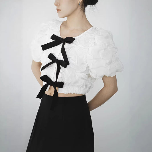 Summer new Japanese retro fashionable strap-on high-waisted top