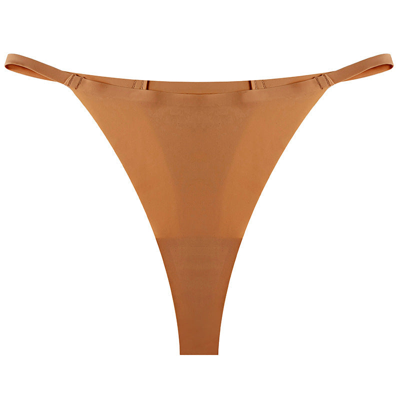 Sports One Piece T Pants Ice Silk Breathable Quick Drying Low Waist Traceless Sexy Strap Thong