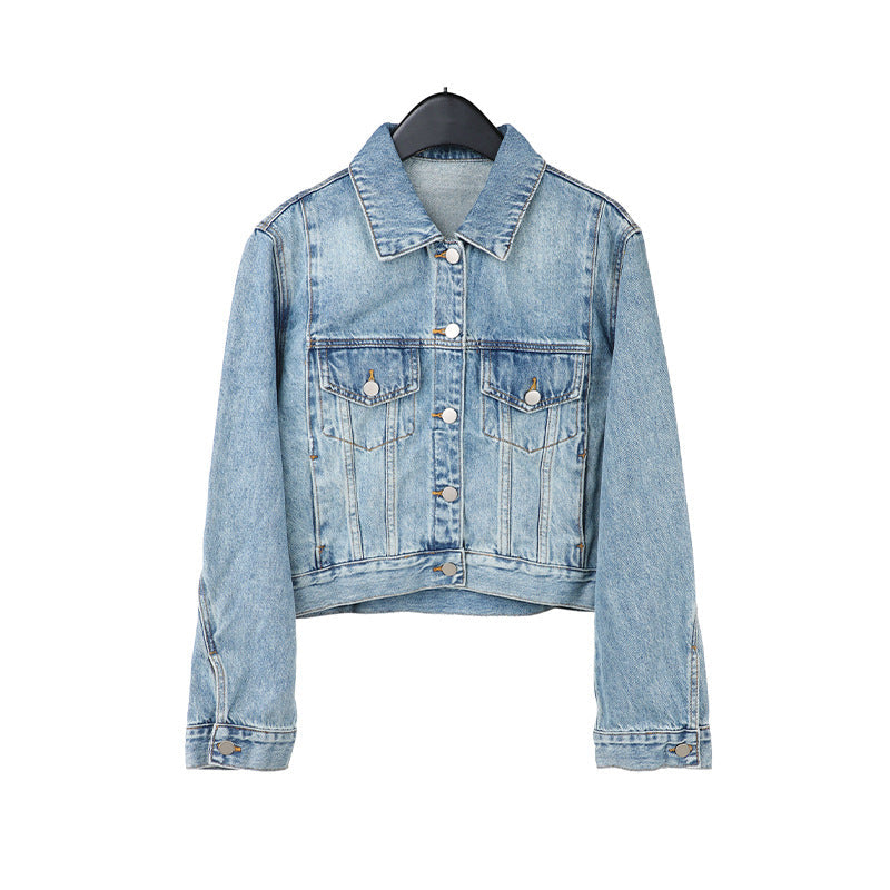 Vintage old washed denim jacket
