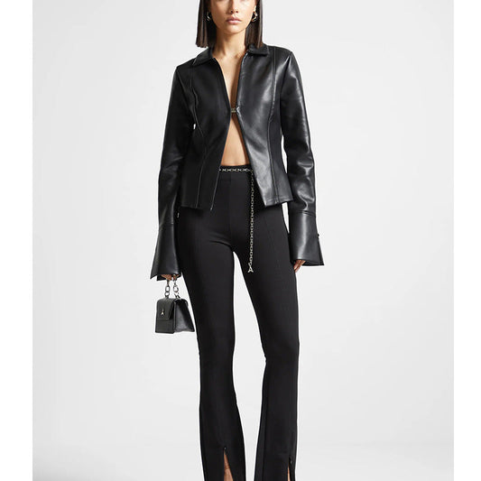 Autumn and winter lapels, suits, small jackets, hot girl cardigans, leather jackets, motorcycle style short styles