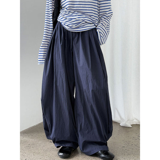 American retrocasualworkwear pants lazy trouser design pants women's autumnew arrivalloose pants