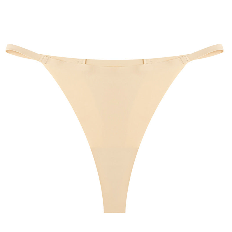 Sports One Piece T Pants Ice Silk Breathable Quick Drying Low Waist Traceless Sexy Strap Thong