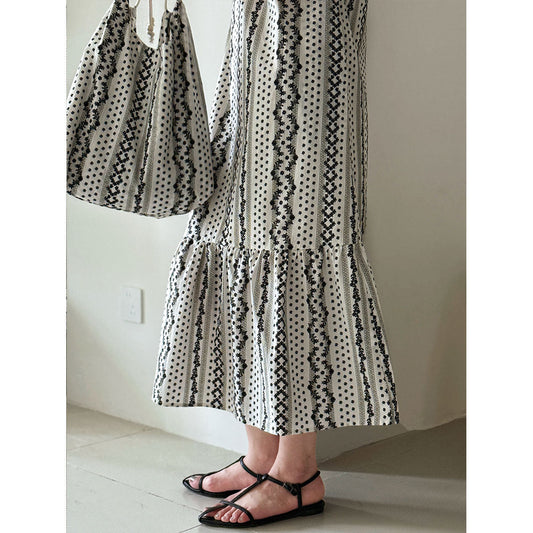 Bohemian print sleeveless tank dress with bag - new summer ethnic style dress