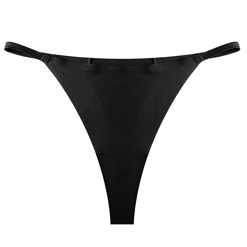 Sports One Piece T Pants Ice Silk Breathable Quick Drying Low Waist Traceless Sexy Strap Thong