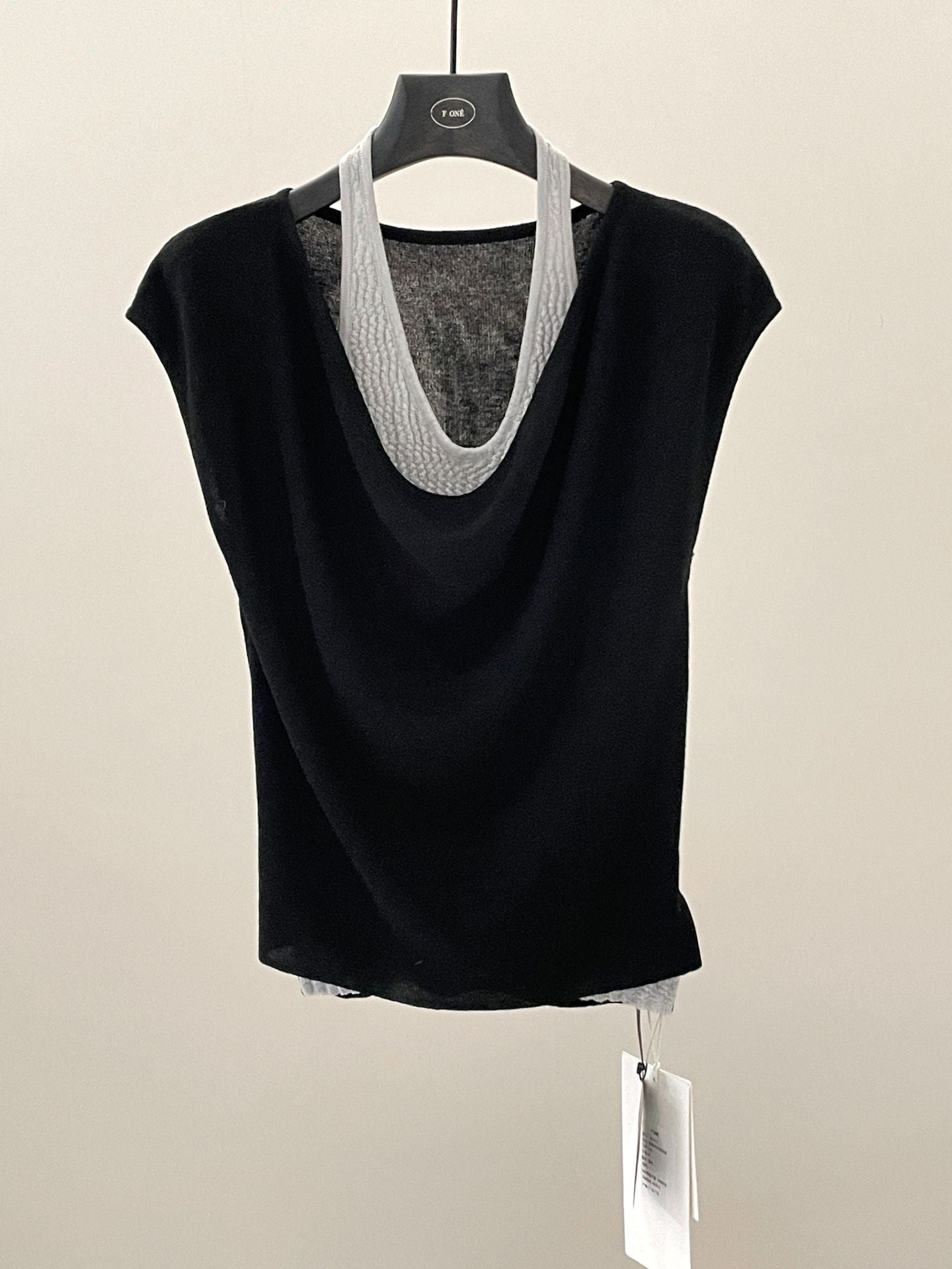 Premium one-word shoulder fake two tops
