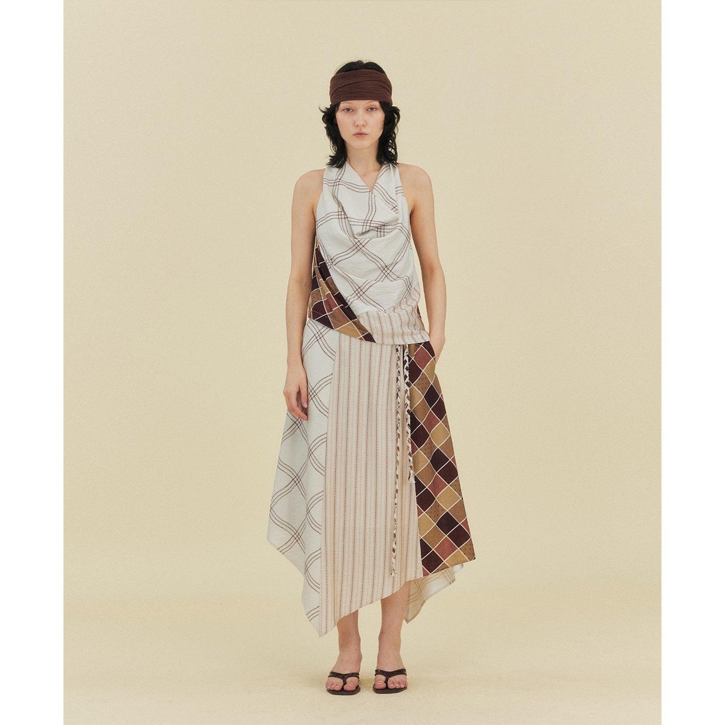 Women's Vacation Splicing Swing Neck Vest