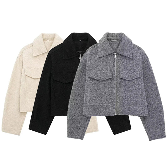 Women's Zipper Jacket with Pockets